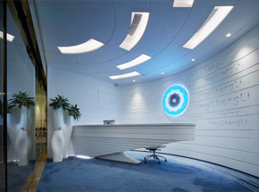 高新技术企业科技感办公室装修设计案例效果图